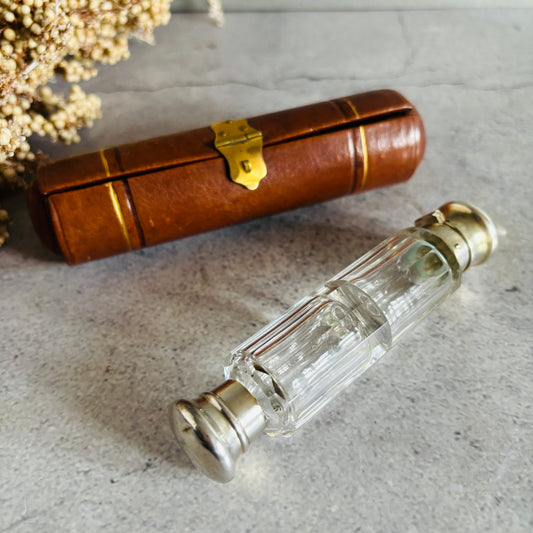 The Mixologist Tilly - Antique Glass Double Ended Scent Bottle & Case
