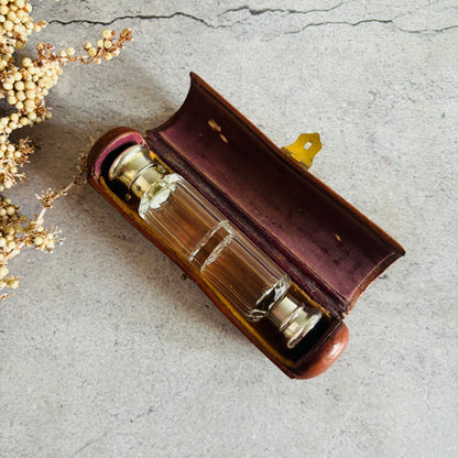 The Mixologist Tilly - Antique Glass Double Ended Scent Bottle & Case