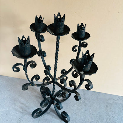 Antique Wrought Iron Candlestick Holder Candelabra | The Urban Vintage Affair