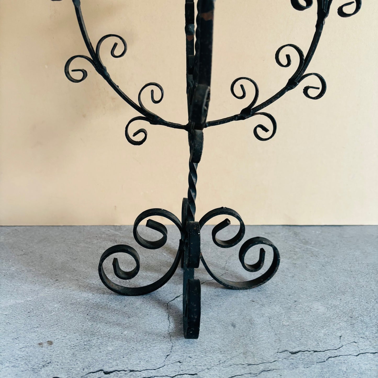 Antique Wrought Iron Candlestick Holder Candelabra | The Urban Vintage Affair