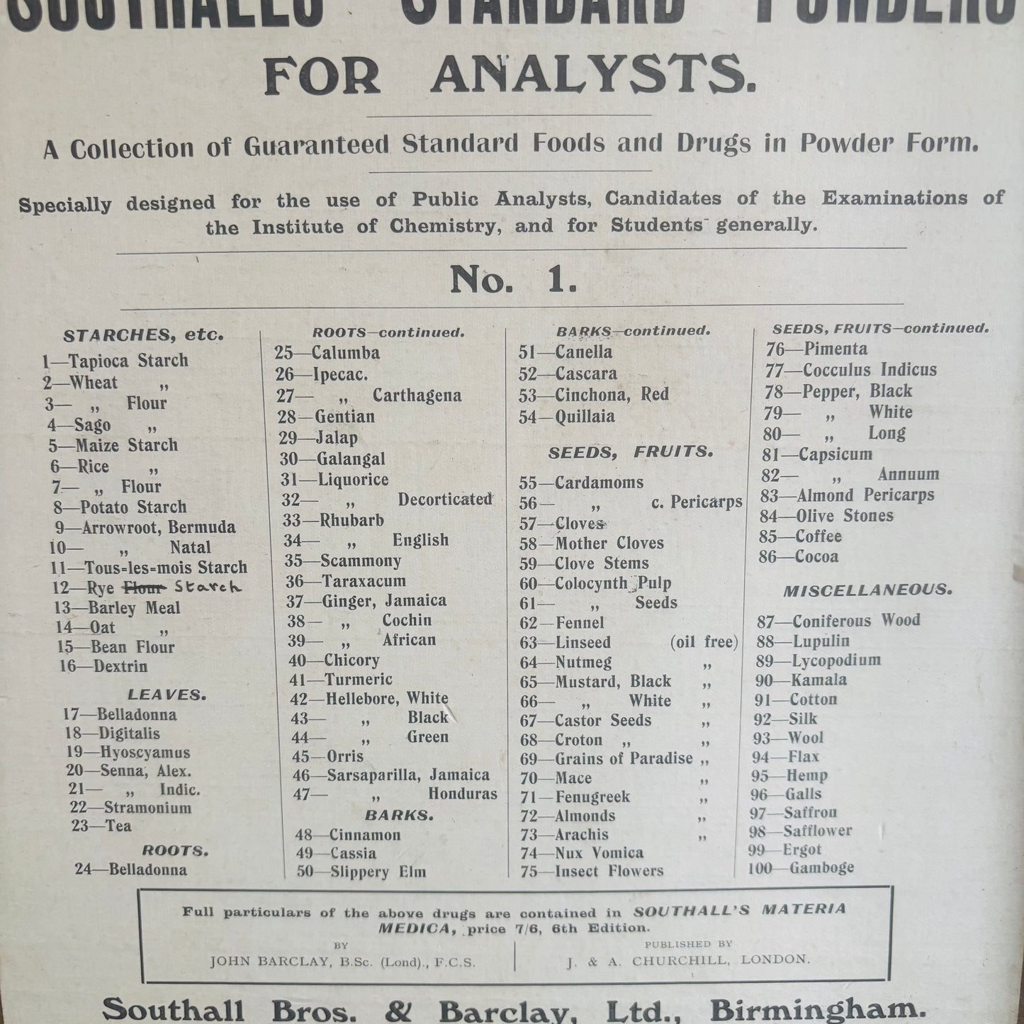The Director Irene - Antique Analytical Specimen Sample Box