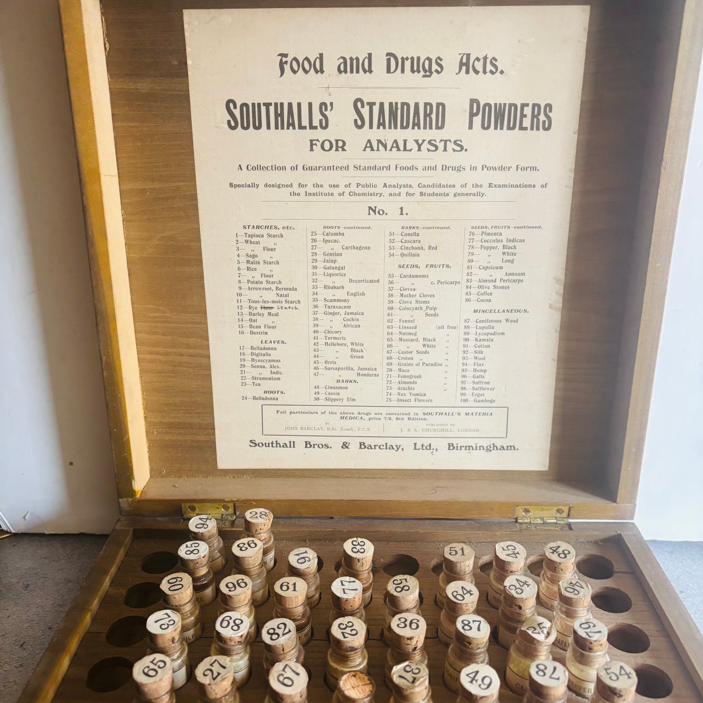 The Director Irene - Antique Analytical Specimen Sample Box
