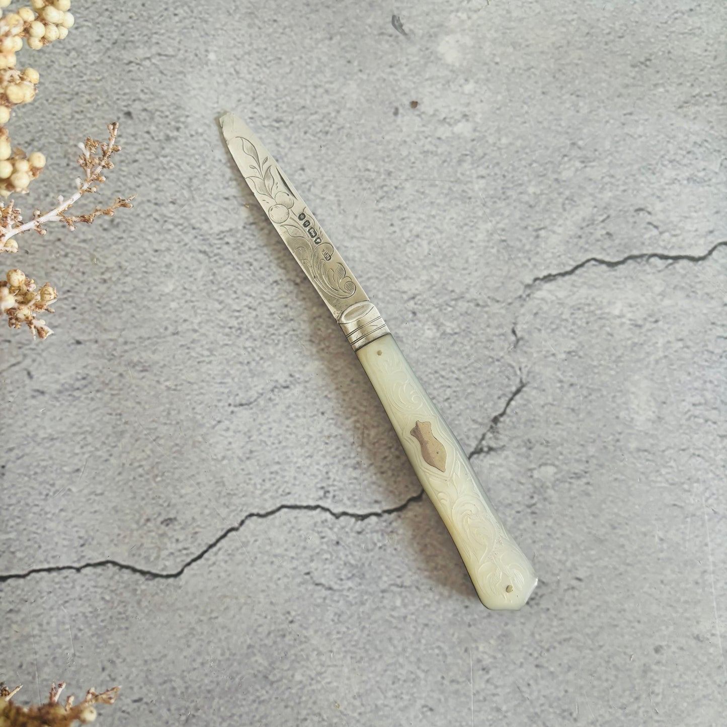 Victorian Silver Folding Fruit Knife 1875
