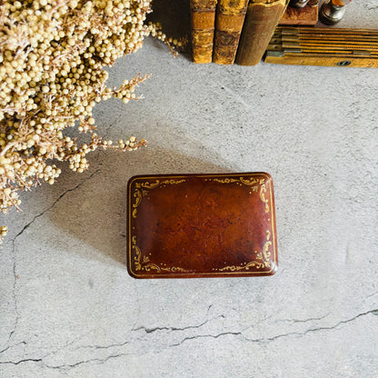 Vintage Italian Tan Leather Florentine Box | The Urban Vintage Affair