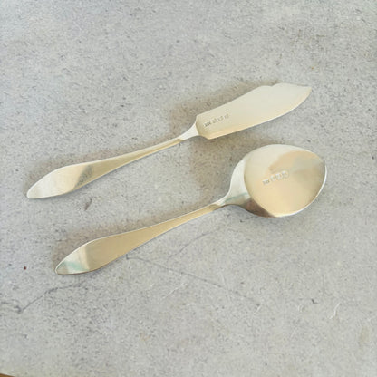 The Headhunter Winnie - Antique Silver Preserves Spoon & Butter Knife