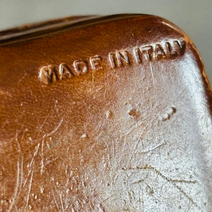 Vintage Italian Tan Leather Florentine Box | The Urban Vintage Affair