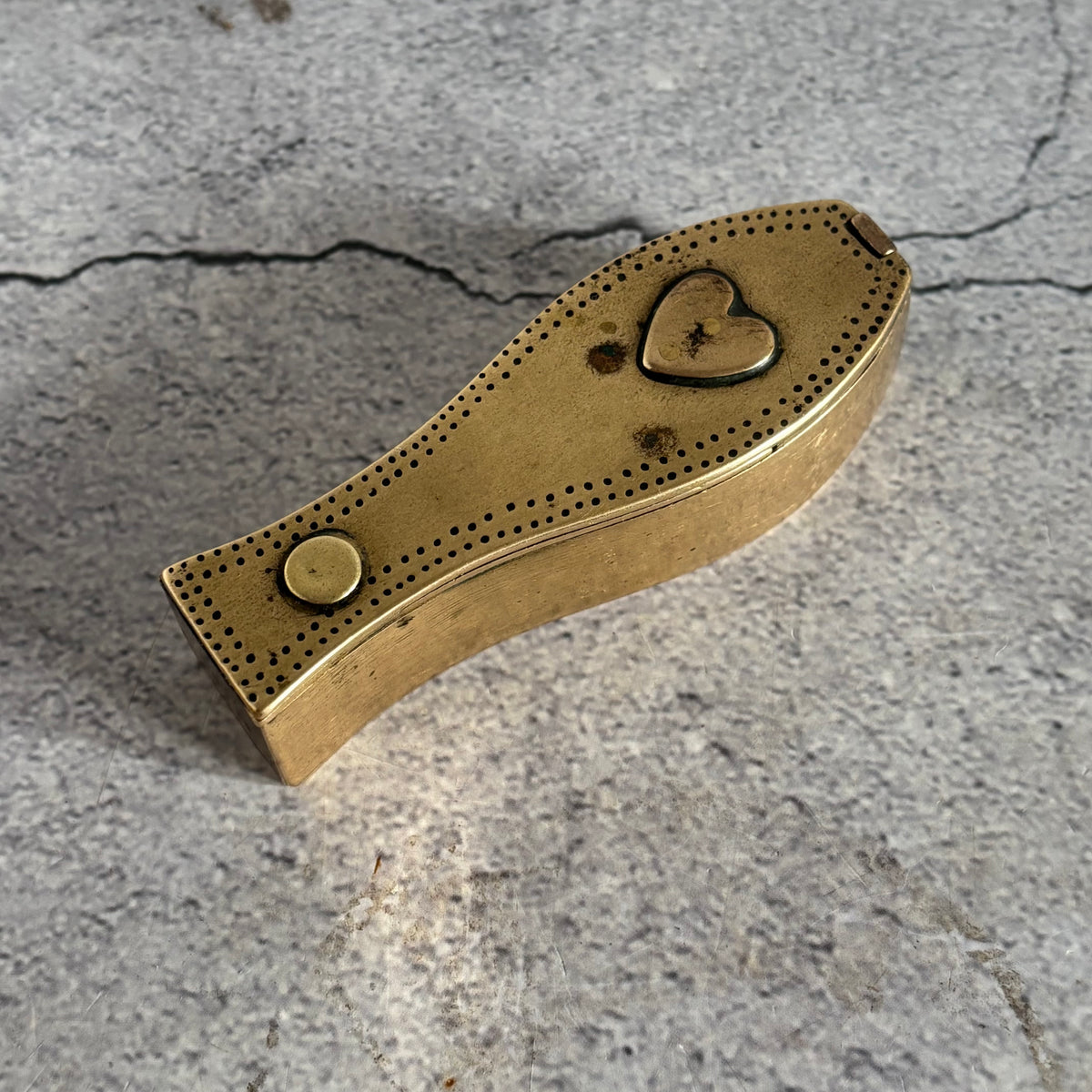 Antique Brass Dutch Coffin Puzzle Snuff Box | Rare Collectors Piece
