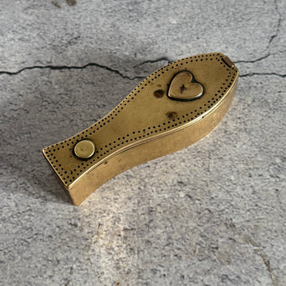 Antique Brass Dutch Coffin Puzzle Snuff Box | Rare Collectors Piece