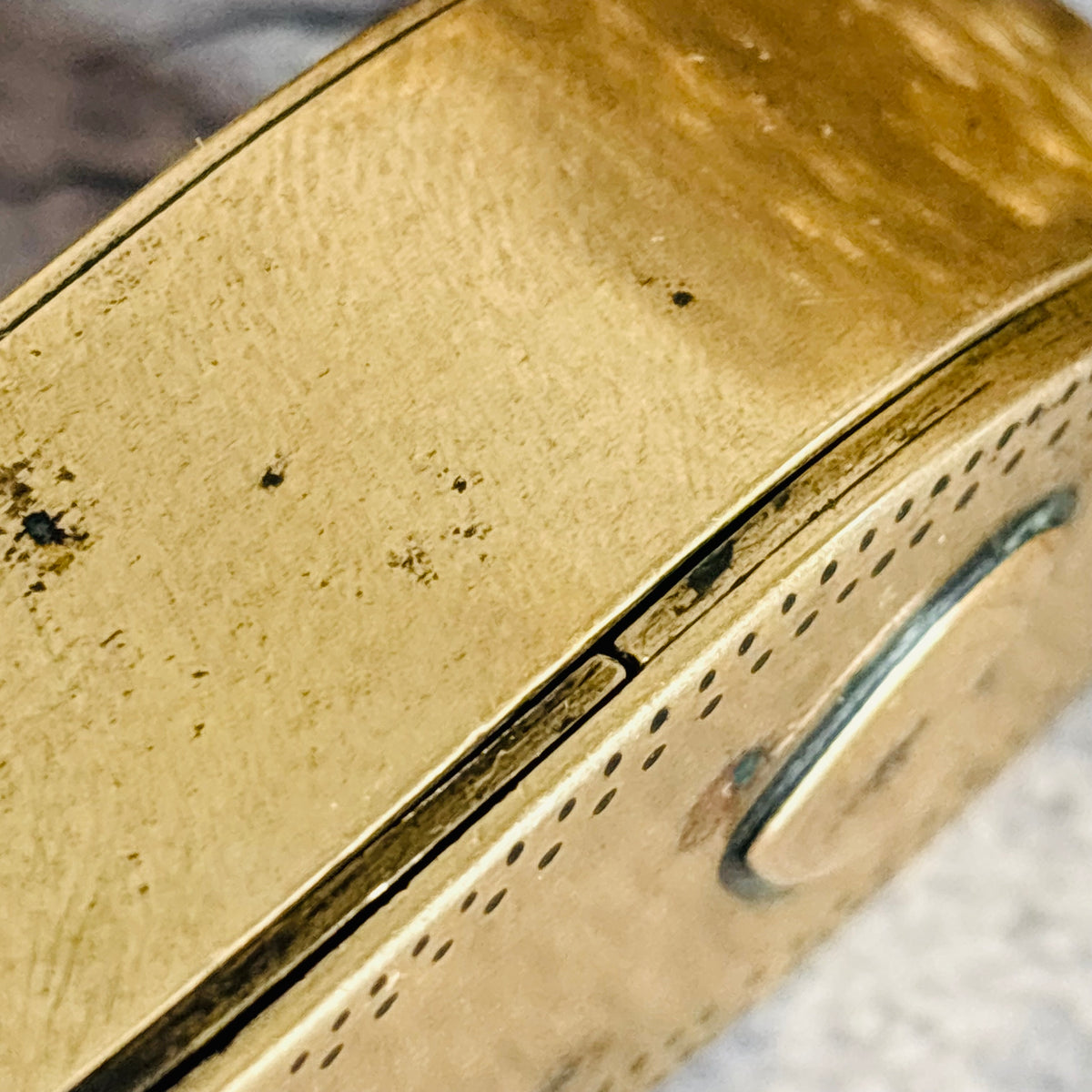 Antique Brass Dutch Coffin Puzzle Snuff Box | Rare Collectors Piece
