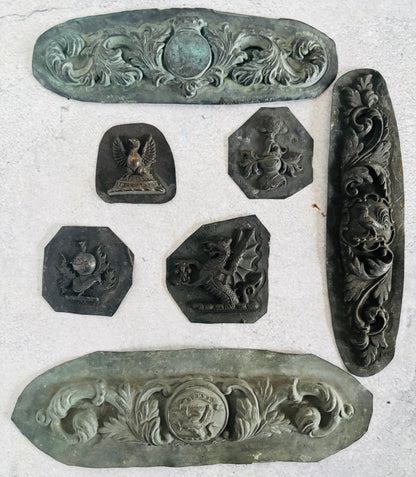 Antique Zinc Moulds Unique Heraldic Designs  | The Urban Vintage Affair