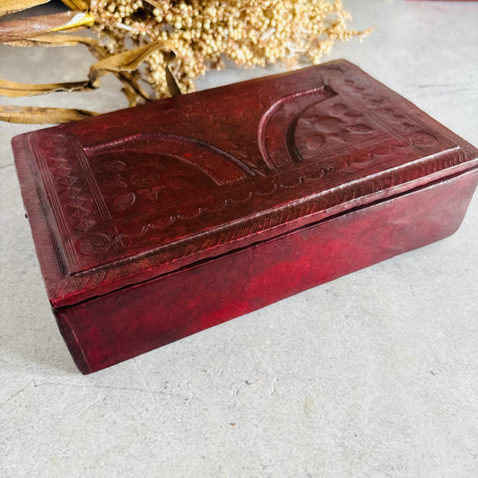 Vintage Tooled Leather North African Tuareg Box
