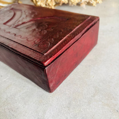 Vintage Tooled Leather North African Tuareg Box