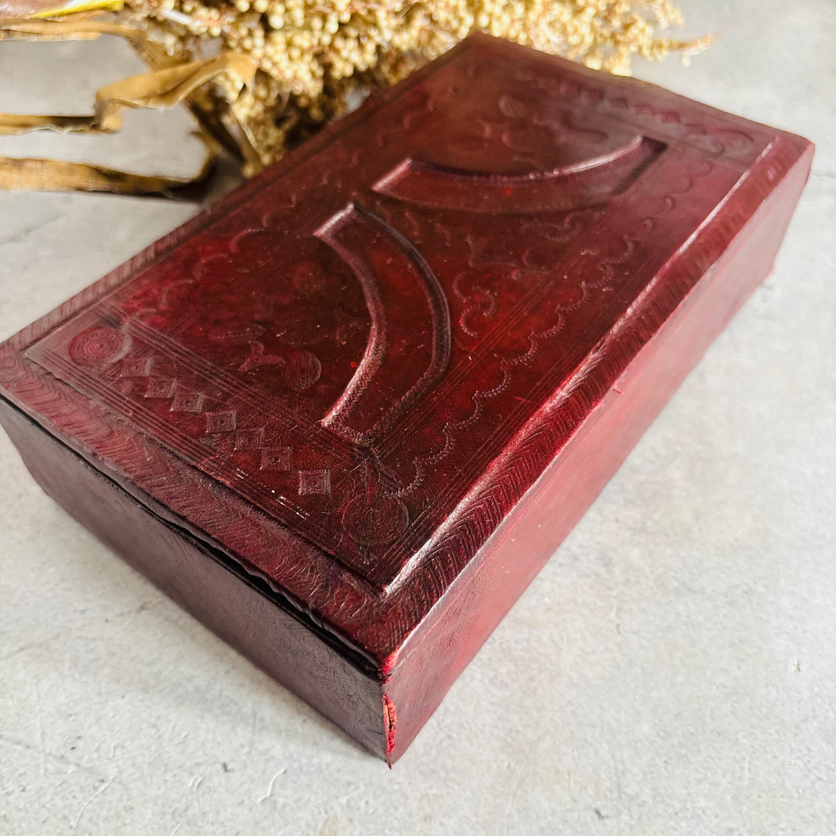 Vintage Tooled Leather North African Tuareg Box
