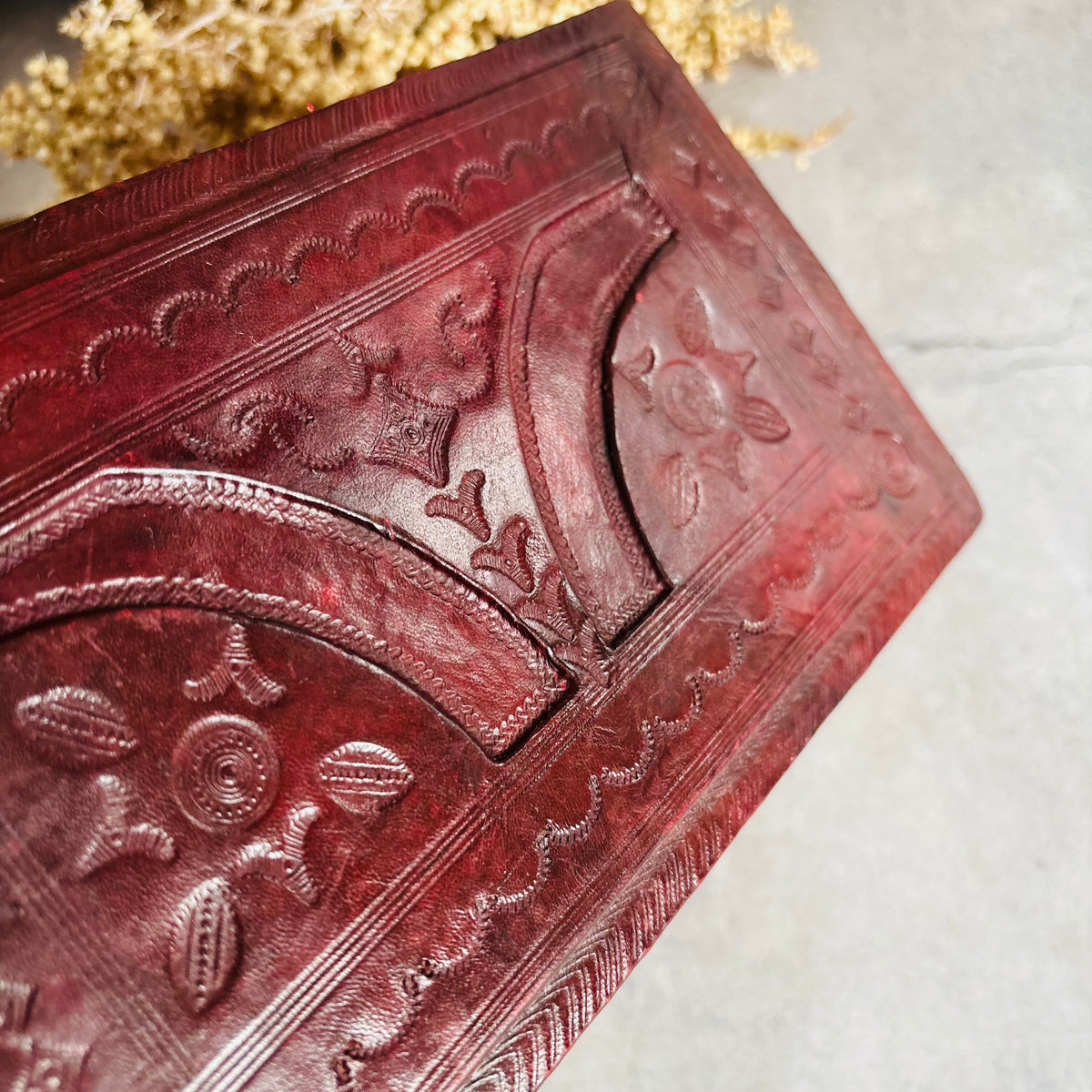 Vintage Tooled Leather North African Tuareg Box