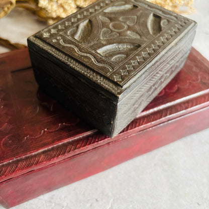 Vintage Tooled Leather North African Tuareg Boxes