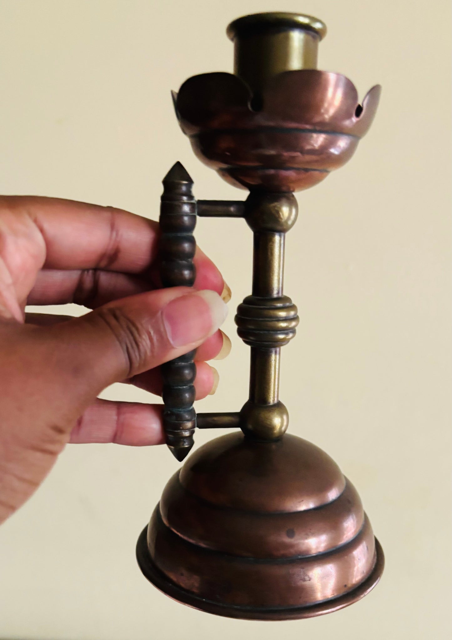 The Director Rhys -  Arts & Crafts Copper and Brass Candlestick