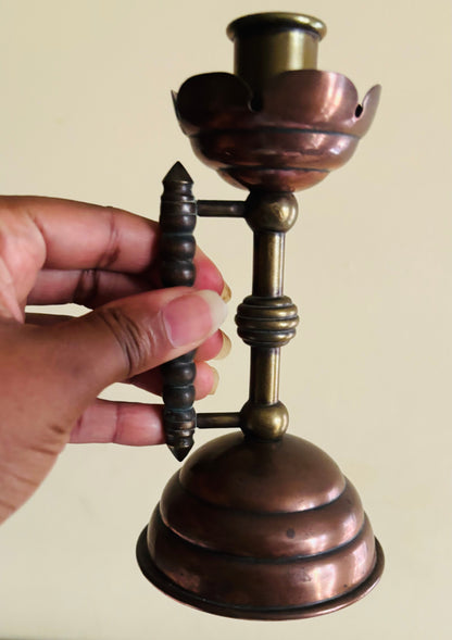 The Director Rhys -  Arts & Crafts Copper and Brass Candlestick
