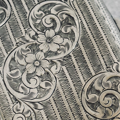Antique Silver Case Beautiful Engraving  | The Urban Vintage Affair