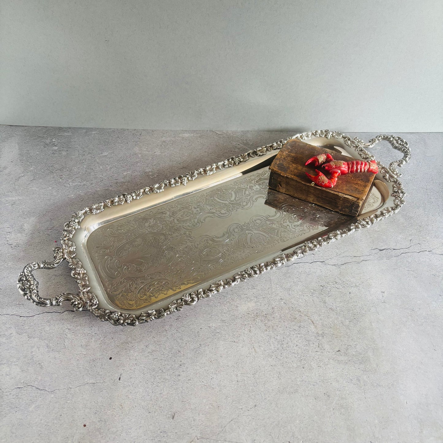 The Director Mel - Antique Silver Long Tray