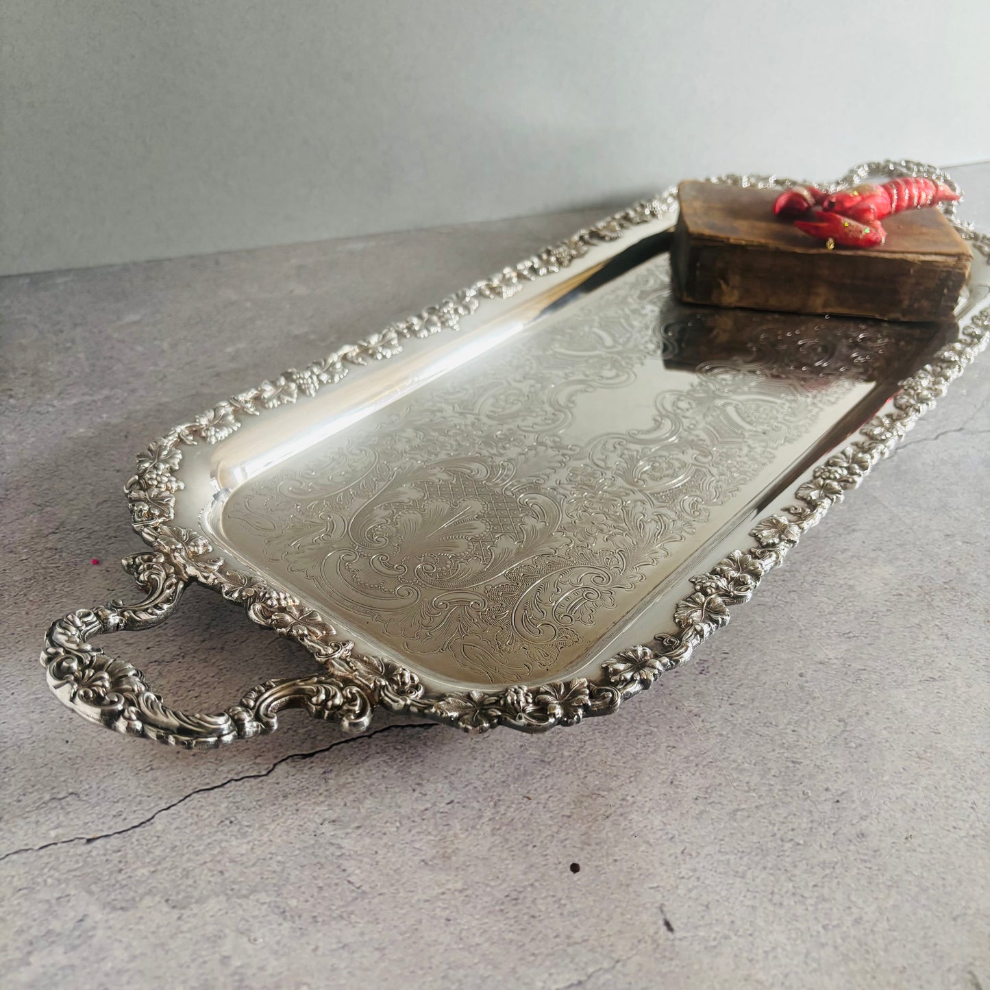 The Director Mel - Antique Silver Long Tray