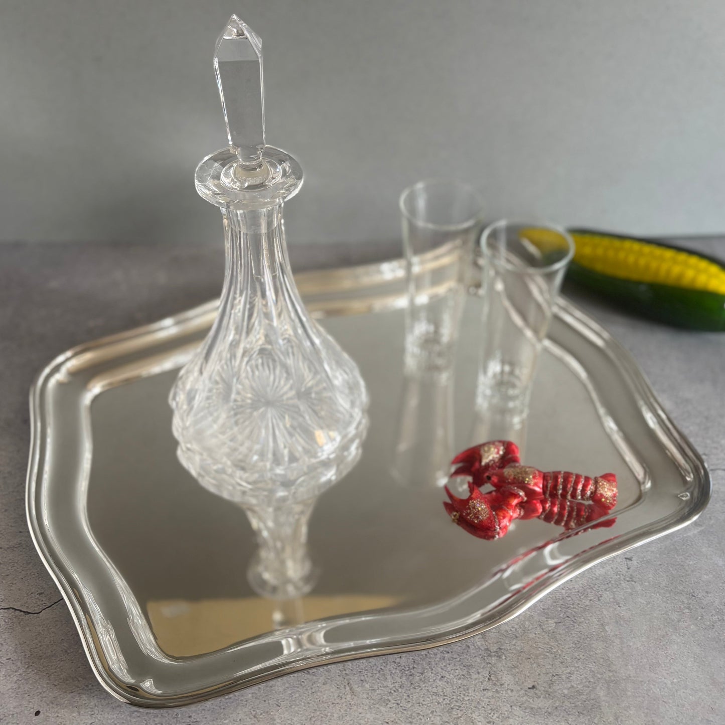 The Director Mickey - Art Deco Silver Plate Tray