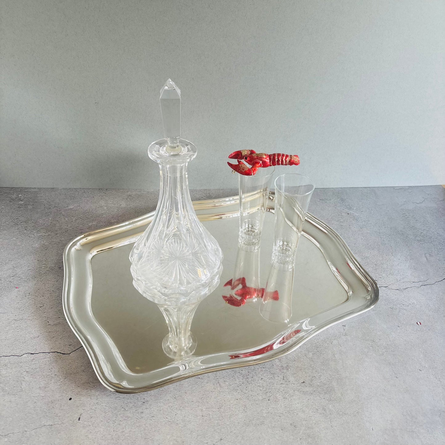 The Director Mickey - Art Deco Silver Plate Tray