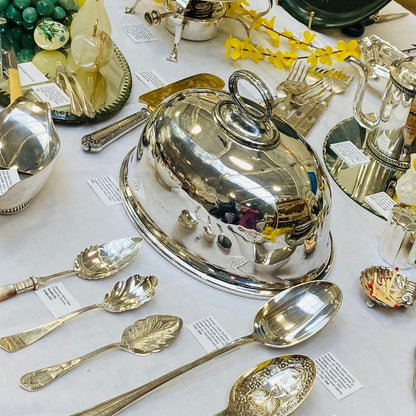 Antique Silver Cloche Victorian Food Cover Vegetable Cloche