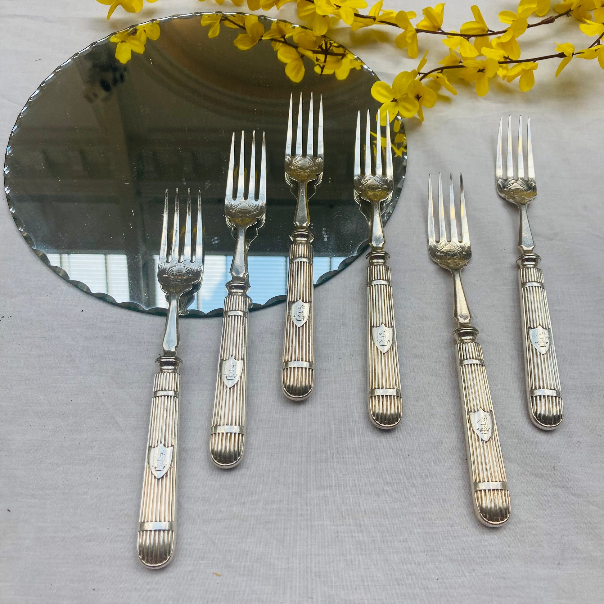 Quality Antique Silver Plate Forks by Elkington 