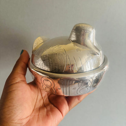 The Mixologist  Lydia - Vintage Silver Plated Box the Shape of a Bird