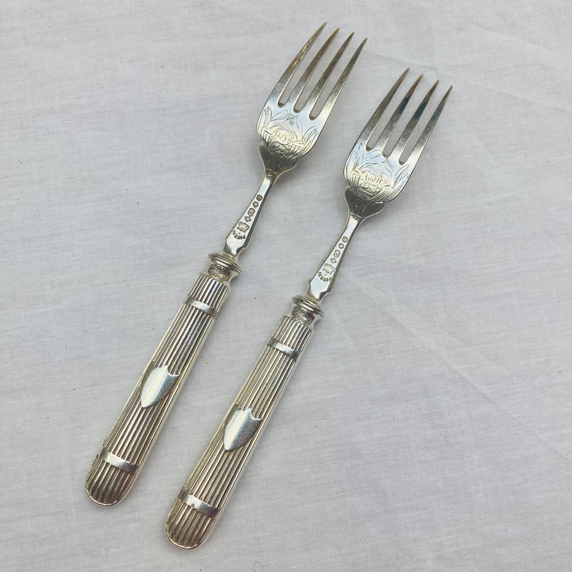 Quality Antique Silver Plate Forks by Elkington 