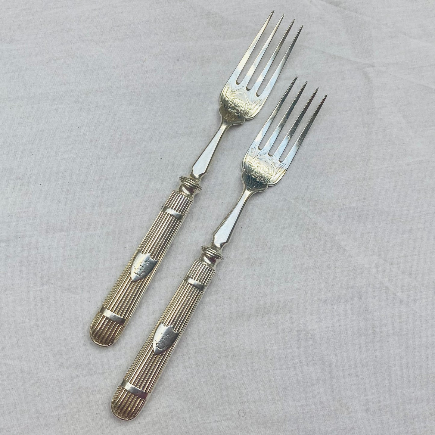 Quality Antique Silver Plate Forks by Elkington 