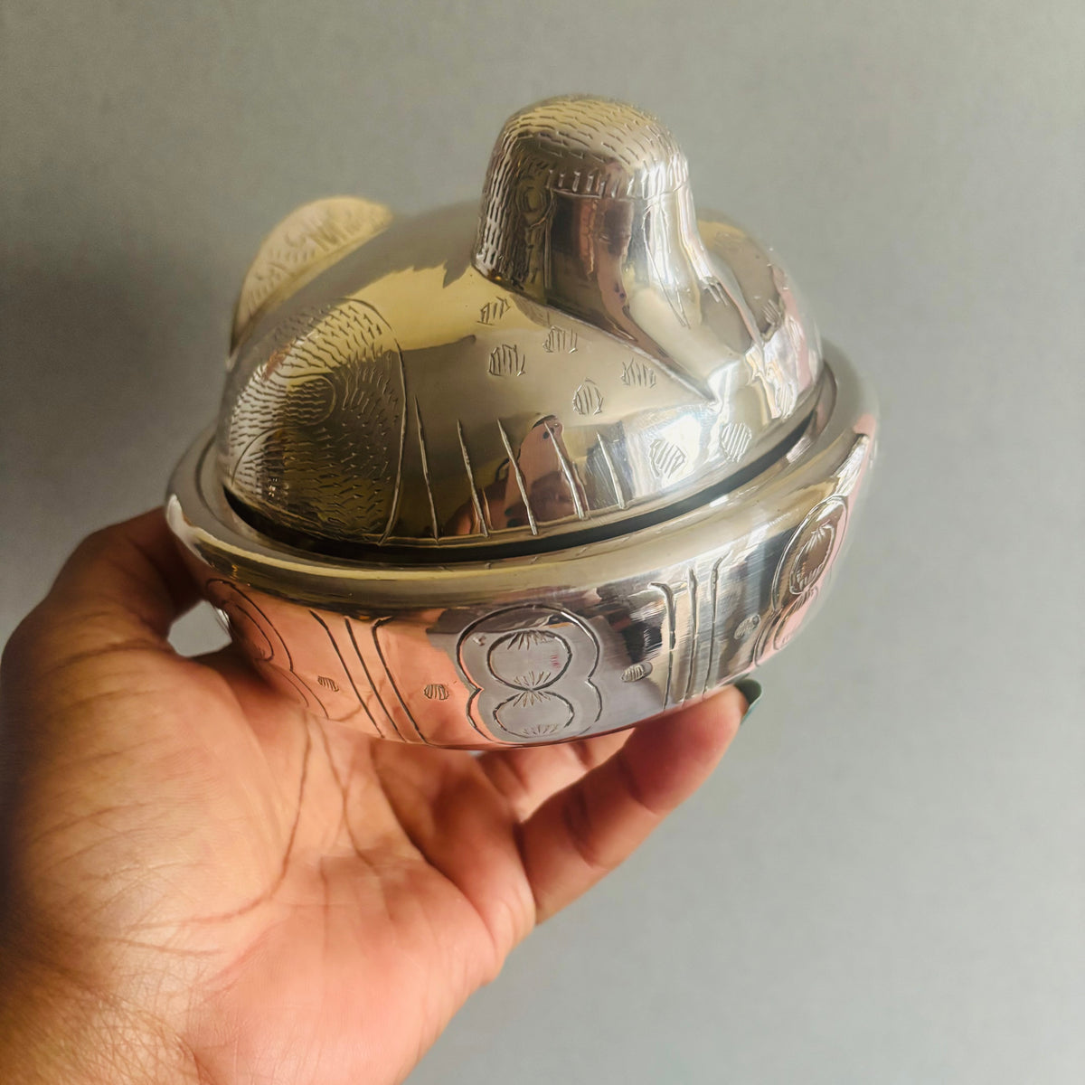 The Mixologist  Lydia - Vintage Silver Plated Box the Shape of a Bird