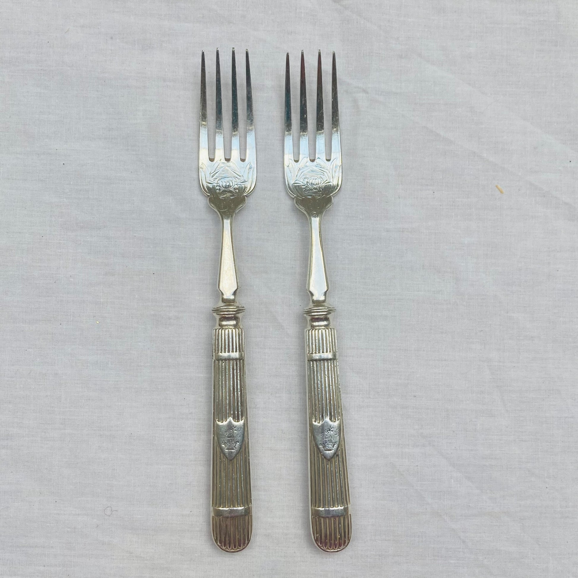 Quality Antique Silver Plate Forks by Elkington 