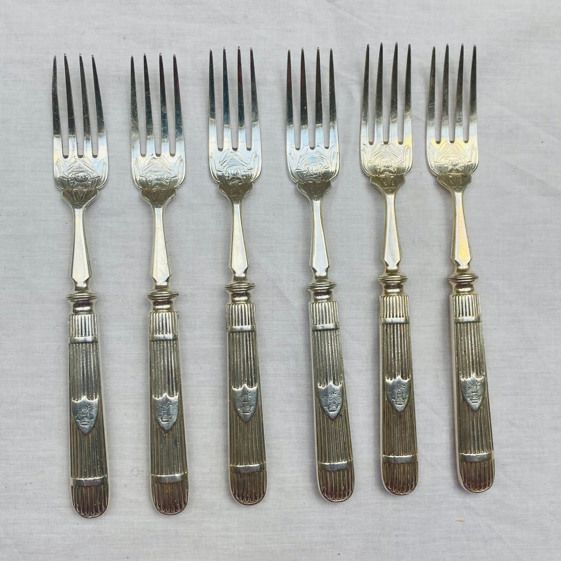 Quality Antique Silver Plate Forks by Elkington 