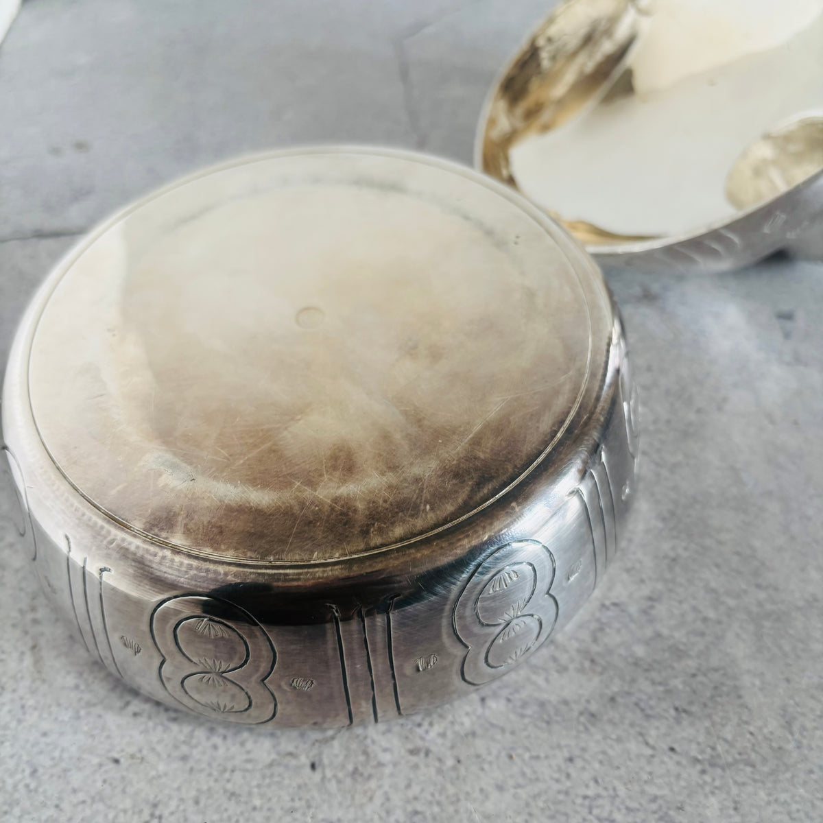 The Mixologist  Lydia - Vintage Silver Plated Box the Shape of a Bird