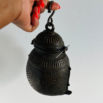 Antique Indian Bronze Sculpture Container | The Urban Vintage Affair
