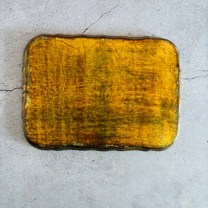  Back of a Vintage Pink & Gold  Florentine Paper Mache Tray | The Urban Vintage Affair