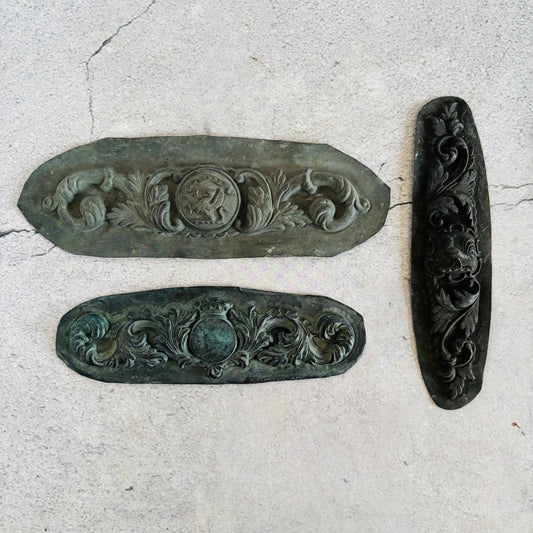 Antique Zinc Moulds Unique Heraldic Designs  | The Urban Vintage Affair