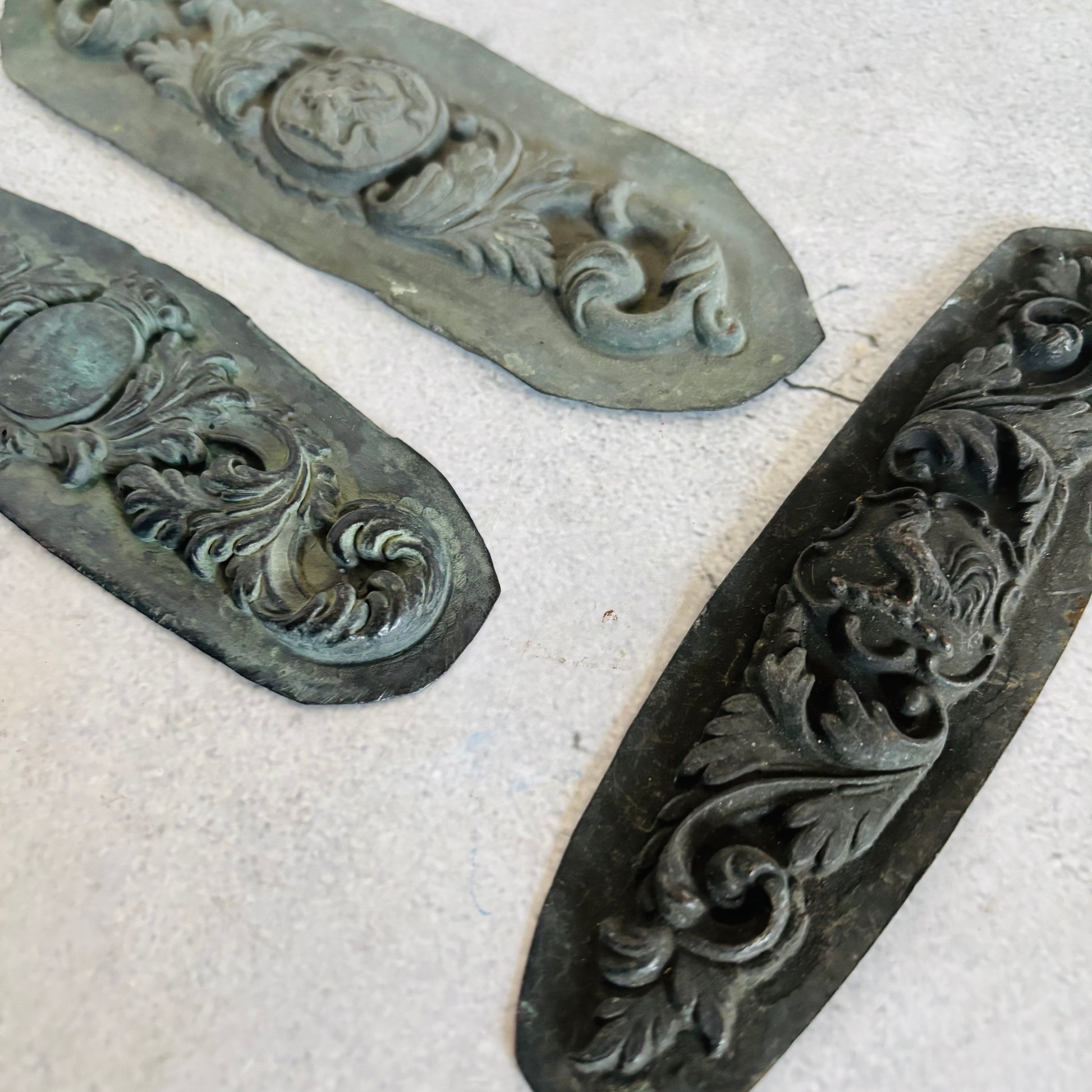 Antique Zinc Moulds Unique Heraldic Designs  | The Urban Vintage Affair