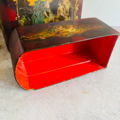 Rare Antique Vernis Martin Book Shape Box 