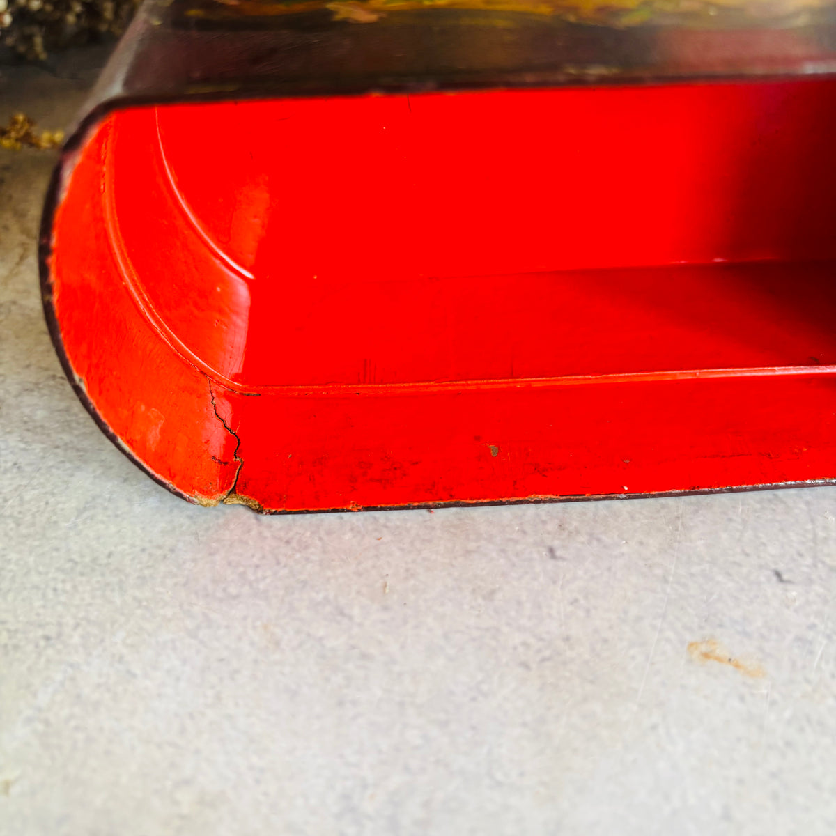 Rare Antique Vernis Martin Book Shape Box 
