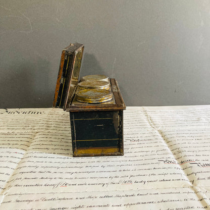 Antique Toleware Tea Caddie Tins | Refill Containers