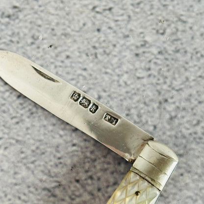 Antique Silver and Mother Of Pearl Folding Fruit Knife | Thomas Marple