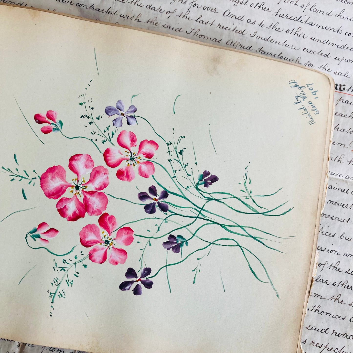 Edwardian Used Sketchbook, Autograph Book, Notebook