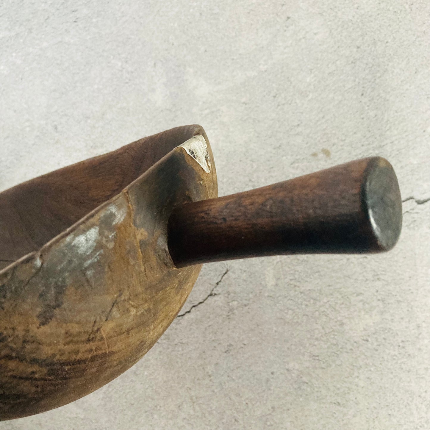 Vintage Large African Wood Repaired Tutsi Bowl