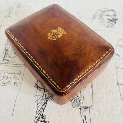 The Mixologist Estelle - Vintage Large Leather Florentine Box