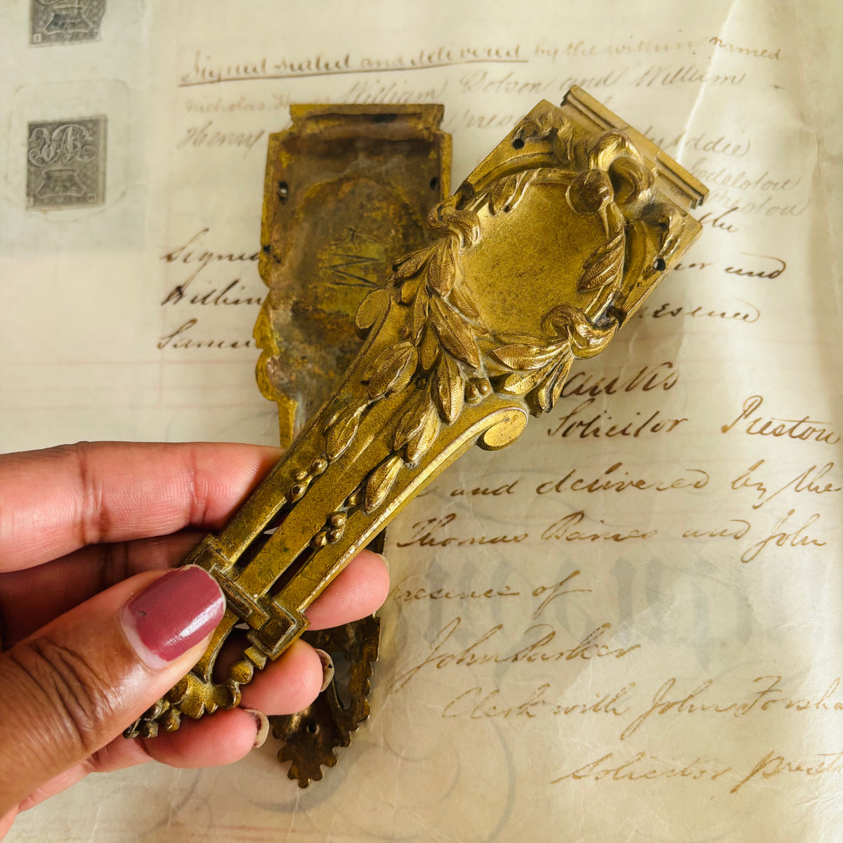 The Pimp Mani - Antique Neo Classical Ormolu Plaques