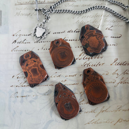 Antique Etched Copper Fob Medals Printing Plates