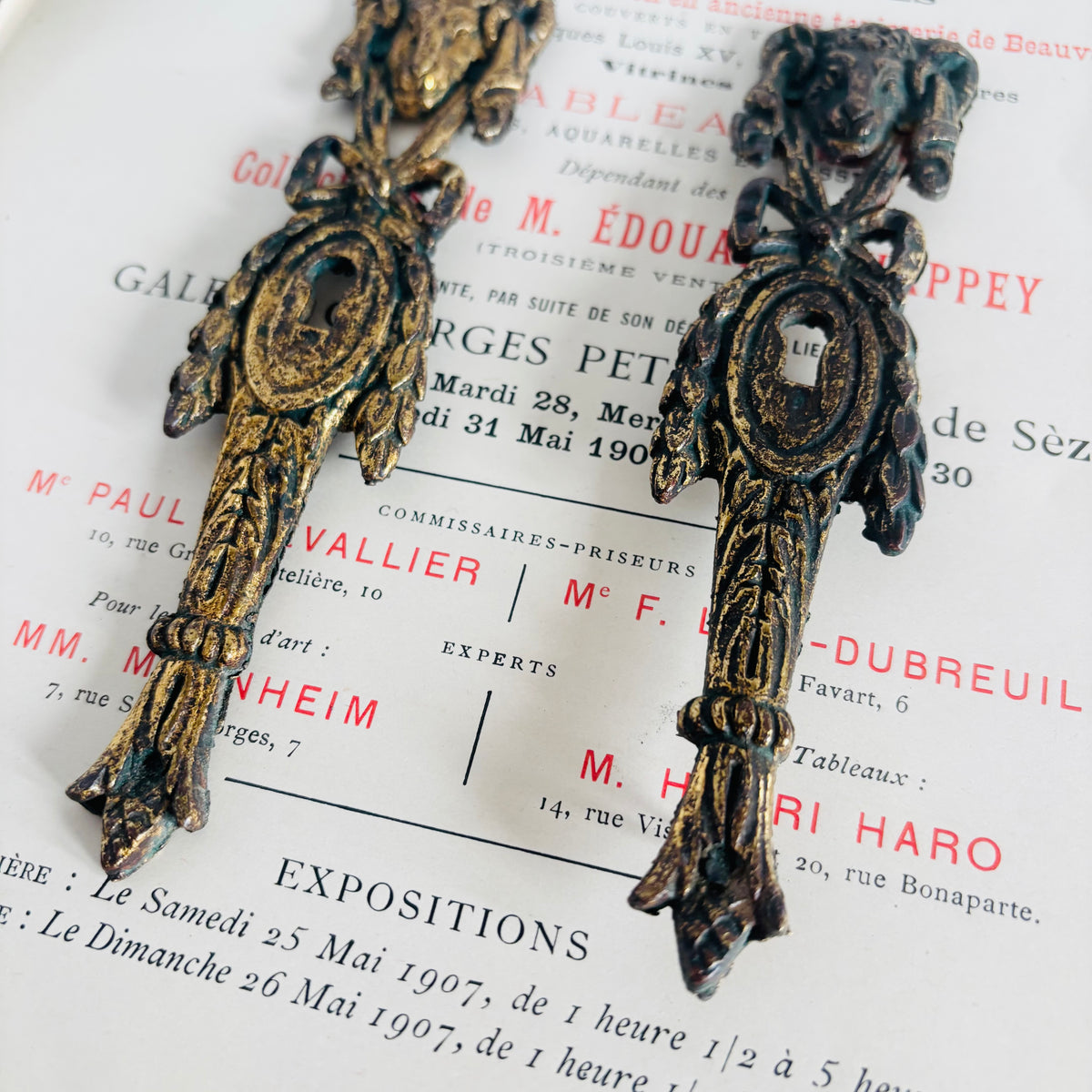 The Pimp Teddy - Antique Decorative Salvage Brass Escutcheons