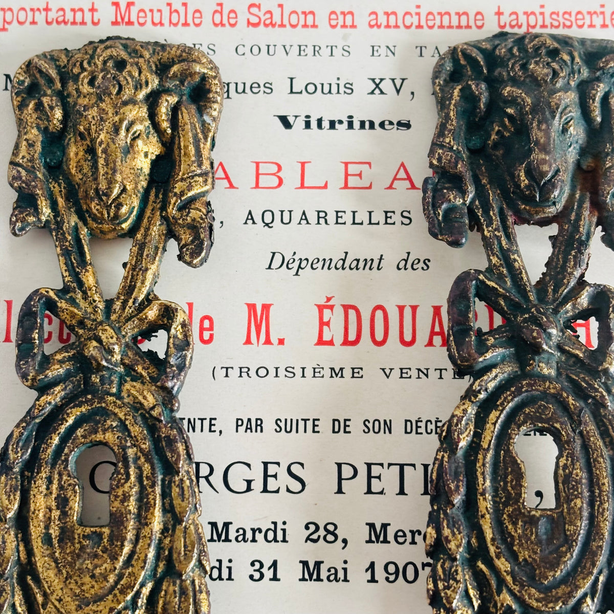 The Pimp Teddy - Antique Decorative Salvage Brass Escutcheons